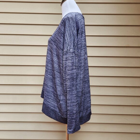 GAP Softspun Knit Hi-Lo Sweater Marled Drop Shoulder 461643 Relaxed Fit - Picture 8 of 14